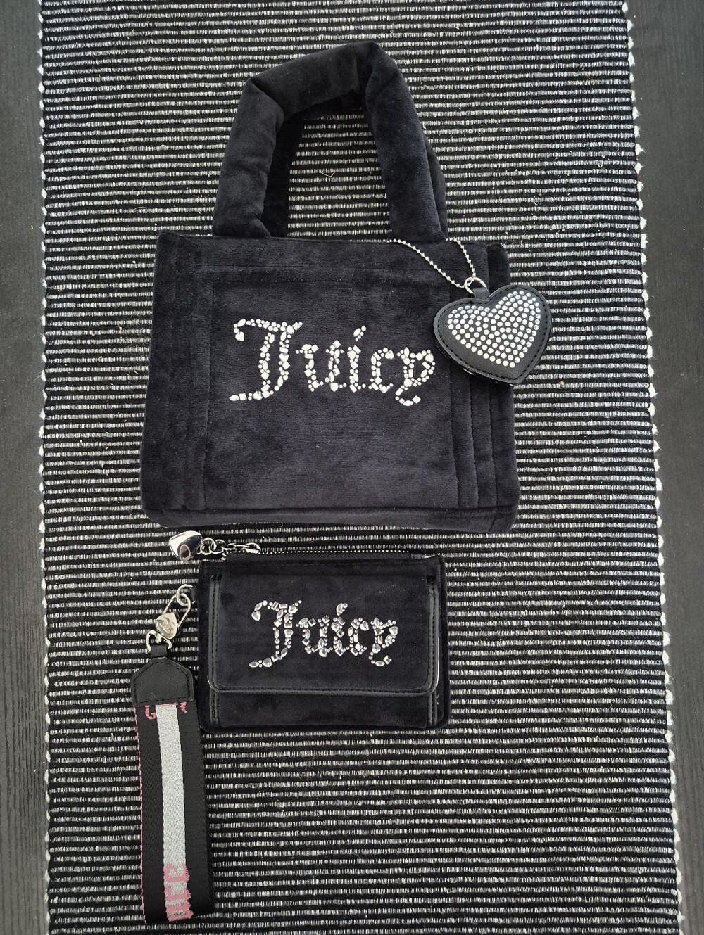 Black Juicy Couture Mini Bag & Wallet Set